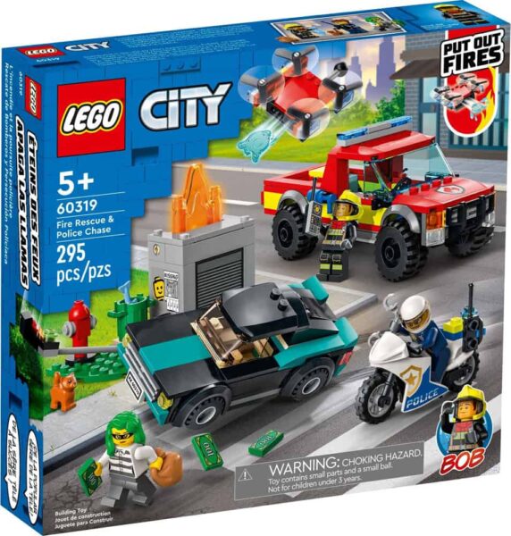 Set LEGO kocke City Fire Rescue and Police Chase (60319)