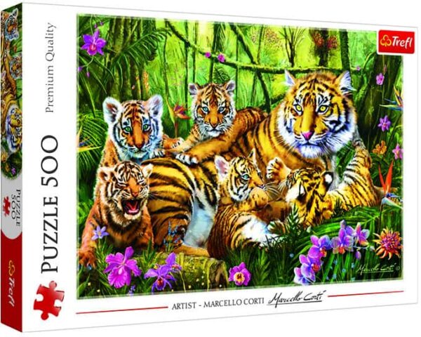 Puzzle Trefl Family of tigers 500 kom