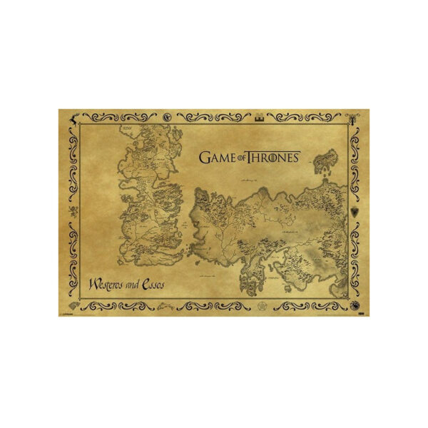 PYRAMID GAME OF THRONES - ANTIQUE MAP MAXI POSTER
