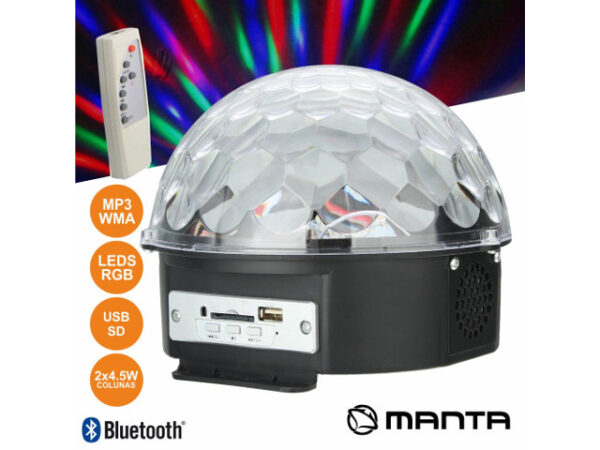 Zvučnik Bluetooth MANTA, disco kugla 3w MDL021