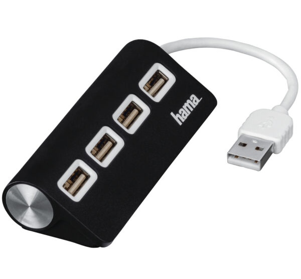 USB hub HAMA 4-port USB 2.0 - crni (12177)