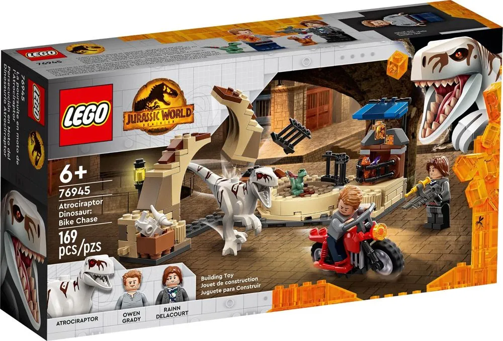 Set LEGO kocke Jurassic World Atrociraptor Dinosaur Bike Chase (76945)