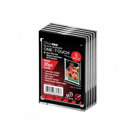 Ultra Pro Black Border UV One Touch Magnetic Holder 35PT 5 Pack