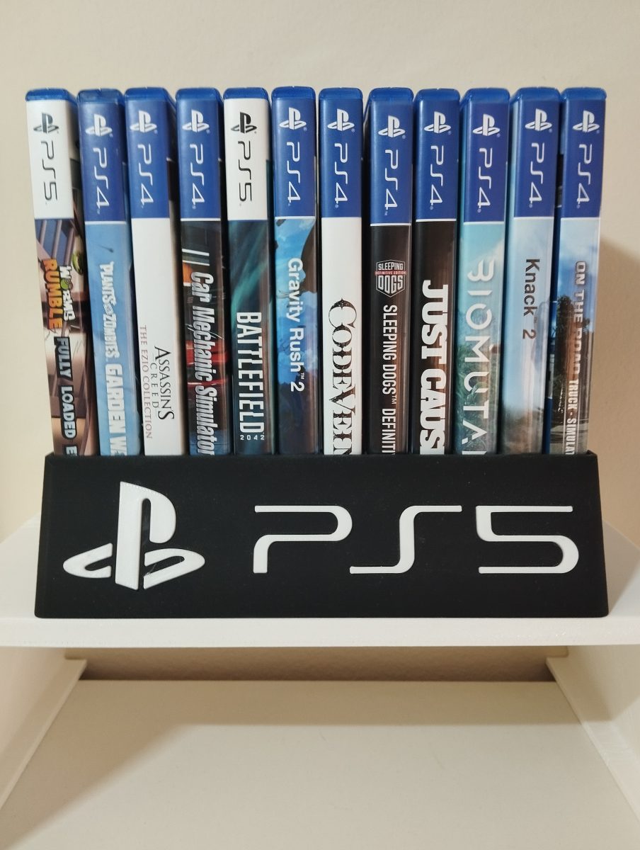Stalak za videoigre (PS4 i PS5 konzole) motiv PS5 Logo 3D PRINT