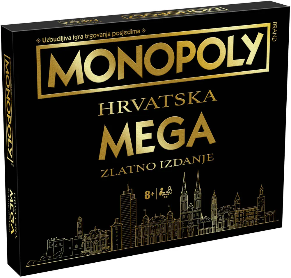 Društvena igra Monopoly Hrvatska Mega Zlatno izdanje (HR)