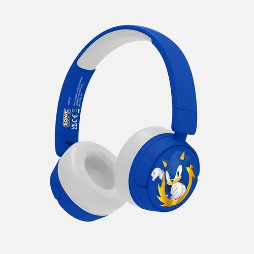 Dječje bežične naglavne Bluetooth slušalice s mikrofonom OTL Sonic The Hedgehog plavo-bijele