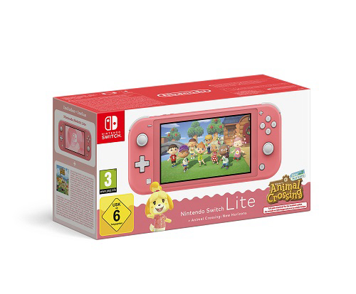 Igraća konzola NINTENDO Switch Lite roza + Animal Crossing New Horizons