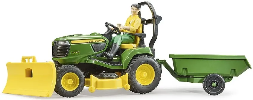 Traktor kosilica Bruder bworld John Deere X949 s prikolicom i figurom (62104)